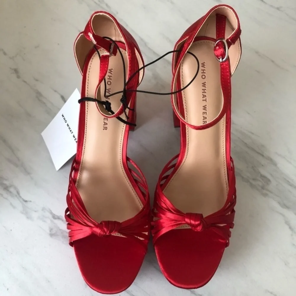 Who What Wear Platforms Red Ella High Heel Shoes